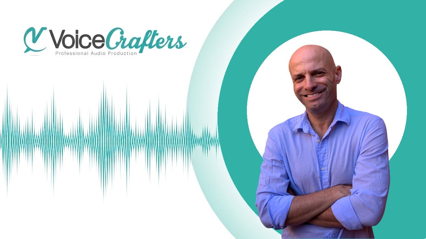 Vahik M. Lee and the Voice Crafters logo, marking the message from founder Mony Raanan that brought Vahik back to voiceover